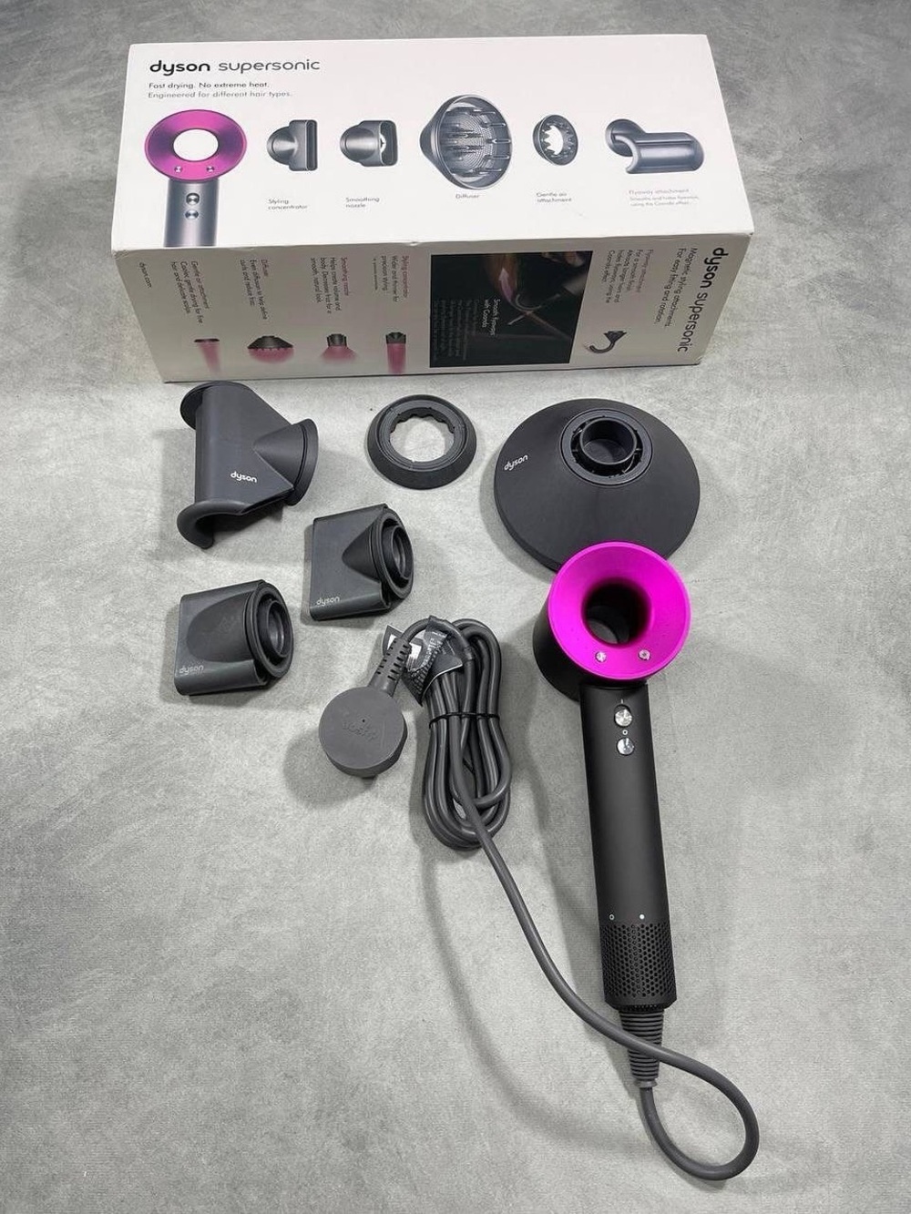 Dyson Supersonic Hair Dryer - Black with Fuchsia Ring